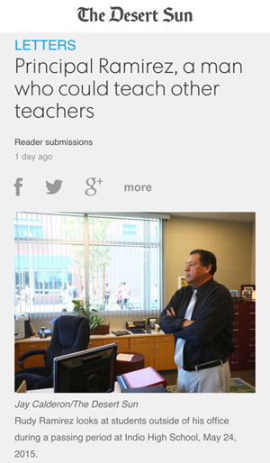Principal Ramirez, a man who could teach other teachers